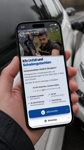 Schaden online melden beim Kfz Gutachter für Witten